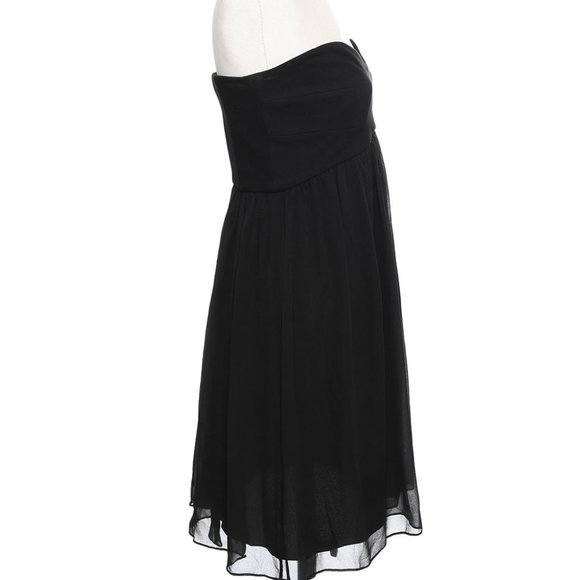 DVF ~ ASTI BLACK STRAPLESS DRESS ~ 4 ~ SILK FABRIC - Picture 2 of 9